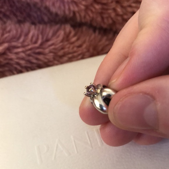 Rare Retired Interlocking Kiss Amethyst & 14k Gold Charm - Picture 3 of 4